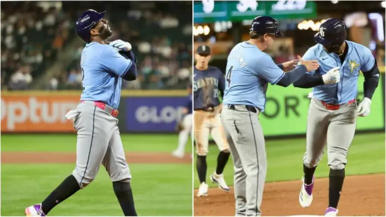 El cubano de los Rays de Tampa Bay, Yandy Díaz tuvo un gran partido en la victoria de su equipo la noche del martes 27 de agosto al derrotar 3-2 a los Marineros de Seattle. En juego efectuado en el estadio T-Mobile Park, cuartel general de los Marineros. Yandy consiguió partido multihits al ligar de 4-2 frenre al pitcheo de Seattle. Lo que significó su juego multihits número 37 de la temporada (8 de ellos han sido de 3 hits). Además, pegó un jonrón en solitario que dio la ventaja definitoria a su conjunto. El estacazo de cuatro esquinas del villaclareño de 33 años de edad llegó en la parte alta del octavo episodio. Justo al entrar en juego el relevista Collin Snider. Yandy en conteo de 1-1 le enganchó un sweeper bajito y adentro a 82 millas por hora (mph) que se lo desapareció por encima de las cercas entre los jardines izquierdo y central. La pelota recorrió una distancia de 416 pies y salió del bate del antillano a una velocidad de 106.5 mph. Para "La Arañita" (sobrenombre de Yandy) fue el cuadrangular número 11 en la temporada y su carrera impulsada 57. Mientras que de por vida en la MLB llegó a 72 vuelacercas y 333 remolques. En el juego también por Tampa Bay el dominicano José Siri despachó bambinazo (17). Entre tanto, desde el punto de vista monticular el primer relevista de los Rays, Edwin Uceta (2-0) se llevó la victoria. Con la derrota cargó también el primer relevista de Seattle, JT Chargois (2-1) y se adjudicó el punto por juego salvado el cerrador de los visitantes Manuel Rodríguez, su segundo rescate del año en tres intentos. -El cierre de temporada de Yandy en números: Yandy Díaz está teniendo un cierre de temporada a la altura de su título de Champion Bate de 2023. Ya que en los últimos 15 juegos en Grandes Ligas exhibe averge de .304 gracias a 17 incogibles en 56 veces al bate con seis carreras empujadas y tres anotaciones. Números que mejoran si revisamos solo sus últimos siete encuentros al máximo nivel del béisbol mundial, lapso donde luce un robusto .310 de promedio ofensivo con 9 imparables en 29 turnos legales.