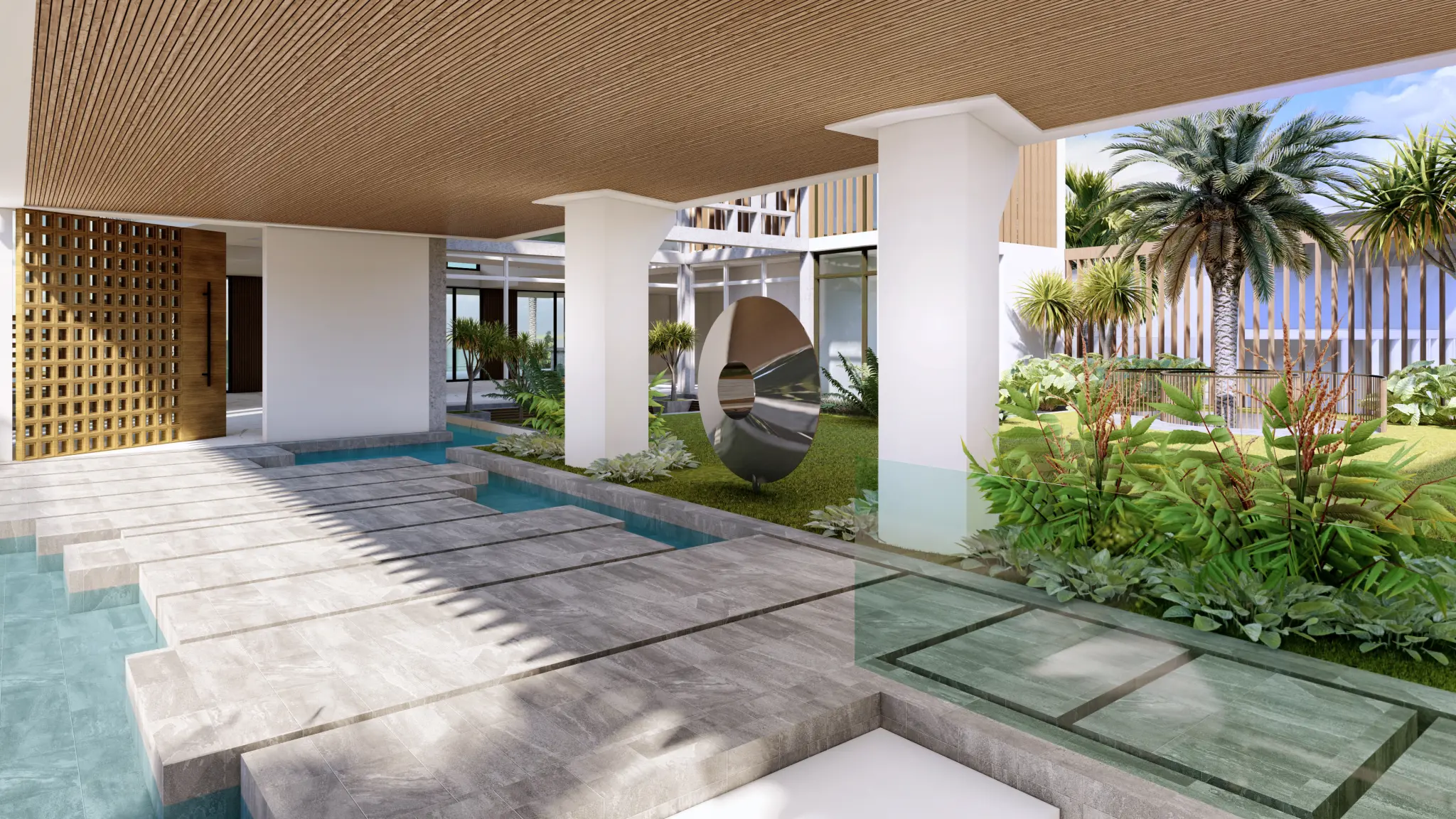 El nuevo juego de Alex Guerrero se llama bienes raíces y cuesta $75 millones Una representación gráfica del paisajismo de la casa construida por Alex Guerrero.