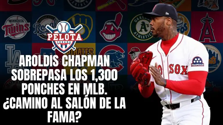 Aroldis Chapman: tercer relevista en alcanzar los 1300 ponches en MLB