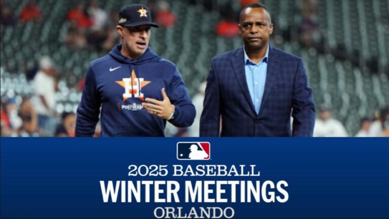Dana Brown y Joe Espada actualizan su agenda de trabajo en las Winter Meetings.