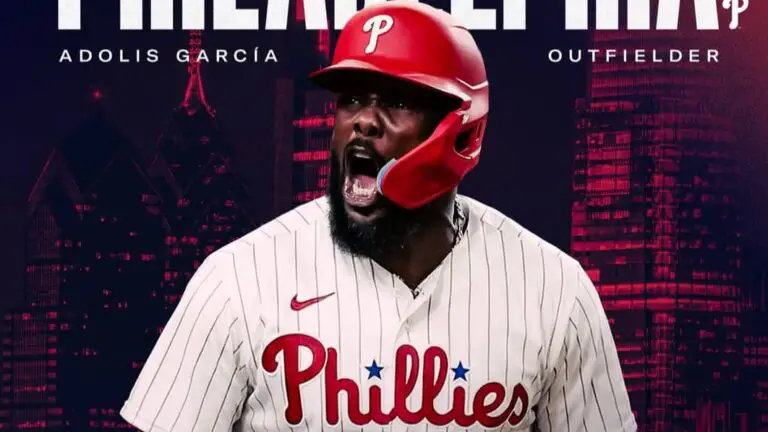 Proyectan a Adolis García como jardinero titular en el Opening Day de MLB 2026 con Philadelphia Phillies