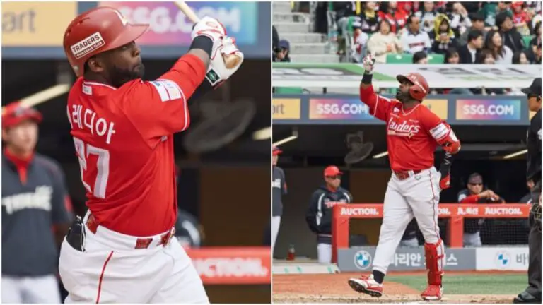 Guillermo Heredia duplica y conecta su cuarto jonrón de la campaña en la KBO
