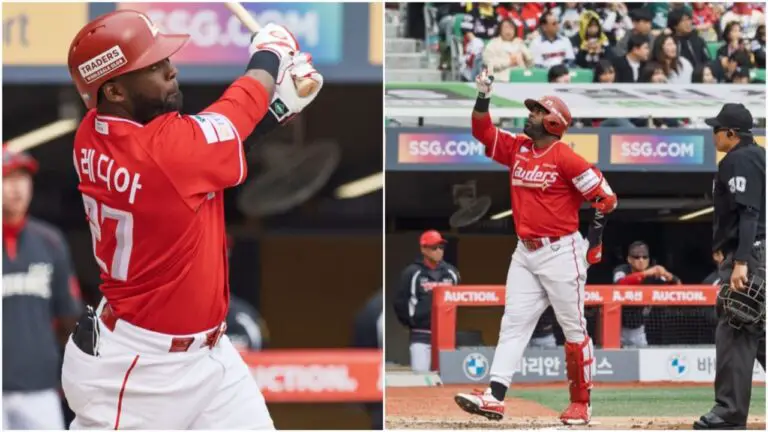 Guillermo Heredia vuelve a pegar jonrón y suma seis duelos en línea bateando de hit en la KBO