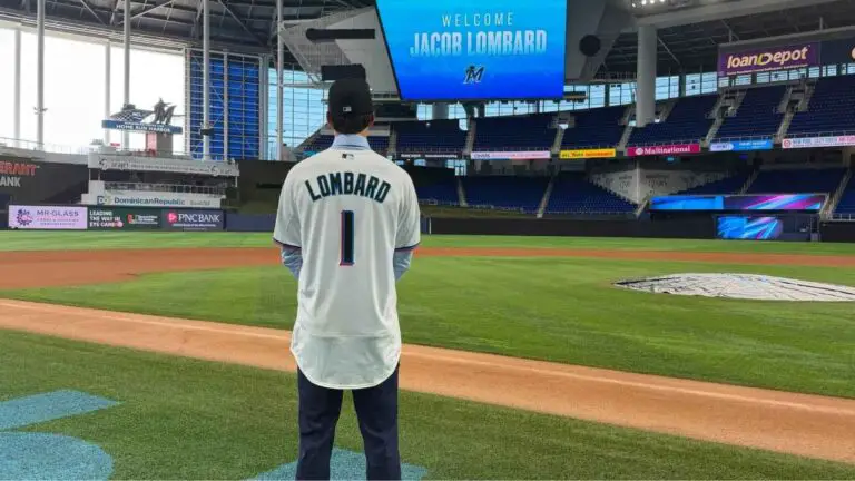 Los Marlins presentan oficialmente a su selección de primera ronda, Jacob Lombard
