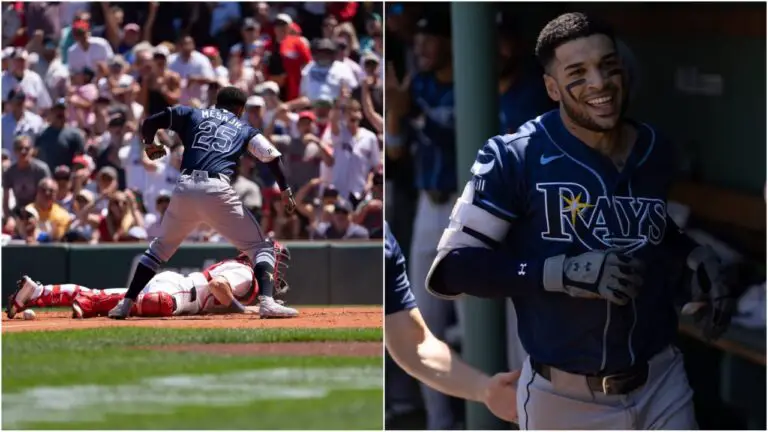 Víctor Mesa Jr. dispara jonrón dentro del terreno ante los Medias Rojas de Boston Víctor Mesa Jr. dispara jonrón dentro del terreno ante los Medias Rojas de Boston